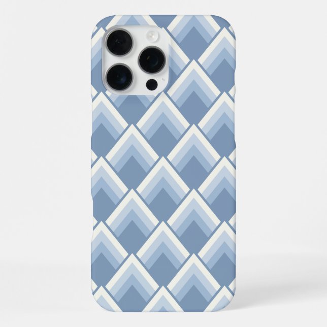 Abstract geometrical, blue and off white 2 iPhone  iPhone Case (Back)