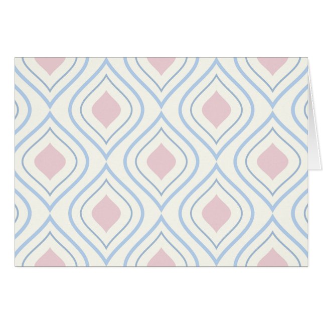 Abstract geometrical, blue, pink and off white (Front Horizontal)