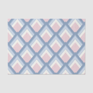 Abstract geometrical, blue, pink and off white tissue paper
