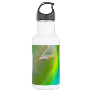 Abstract geometry green created by Tutti 532 Ml Water Bottle