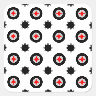 abstract geometry pattern square sticker