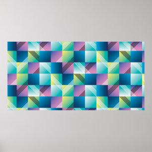 Abstract geometry seamless pattern poster
