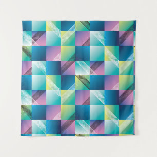 Abstract geometry seamless pattern tapestry