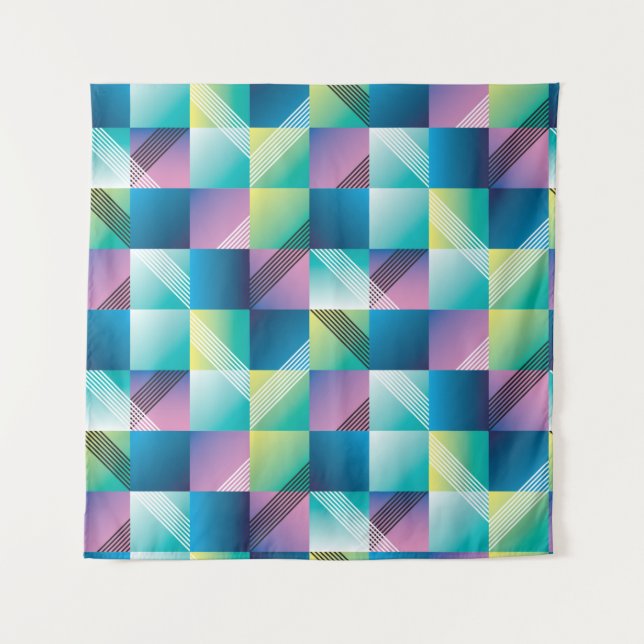 Abstract geometry seamless pattern tapestry (Front)