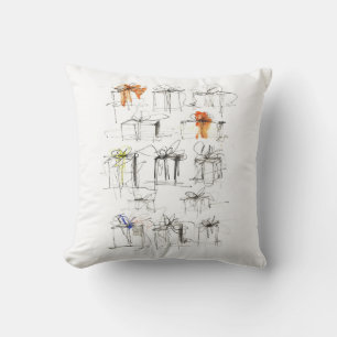 Abstract Gift Boxes Pattern Throw Pillow