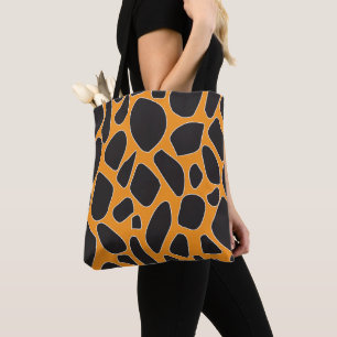 Abstract giraffe pattern tote bag