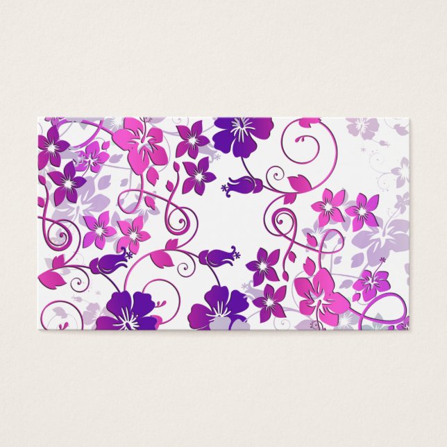 Abstract Girly Pink Purple Floral Pattern (Front)