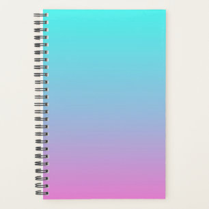 abstract girly pink turquoise ombre mermaid colour planner