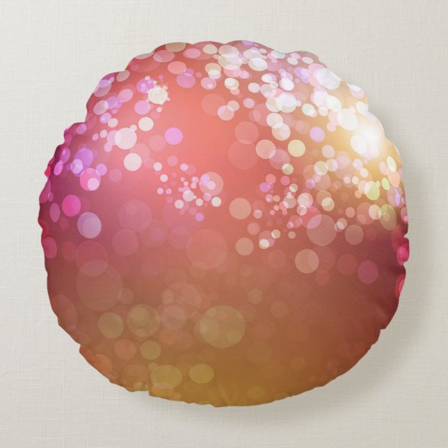 Abstract glamourous sparkle background. round pillow (Front)