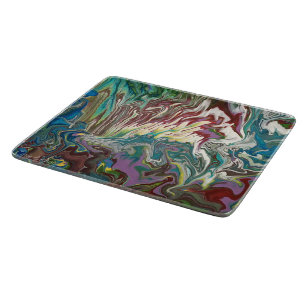 Abstract Glass Decorative Cutting Board