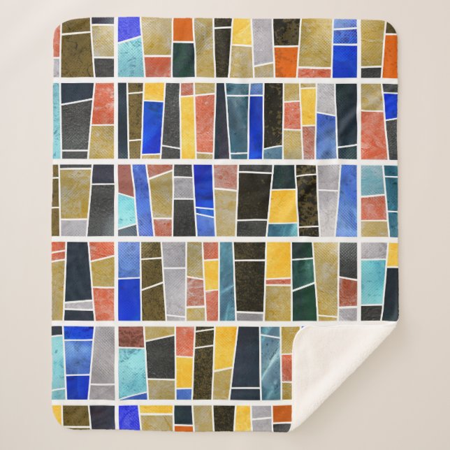 Abstract glass mosaic: high-resolution texture. sherpa blanket (Front)