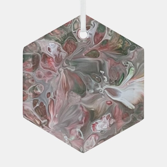 Abstract Glass Ornament (Front)