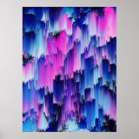 Abstract Glitch Sunset Design