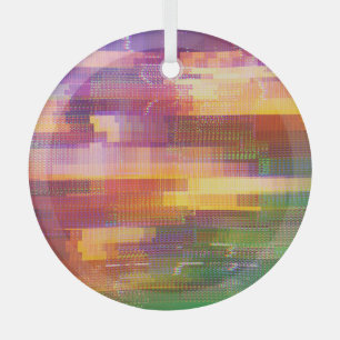 Abstract glitch: test screen texture glass ornament