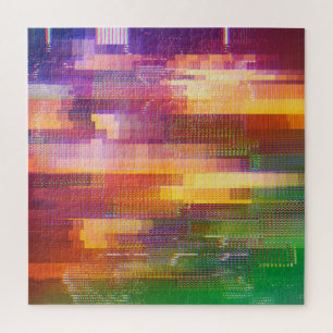 Abstract glitch: test screen texture jigsaw puzzle