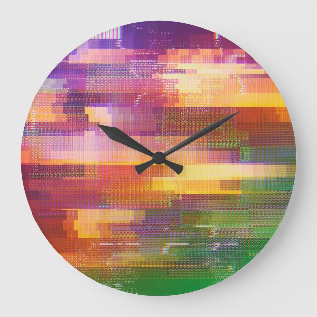 Abstract glitch: test screen texture large clock (Front)