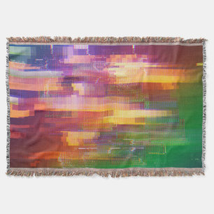 Abstract glitch: test screen texture throw blanket
