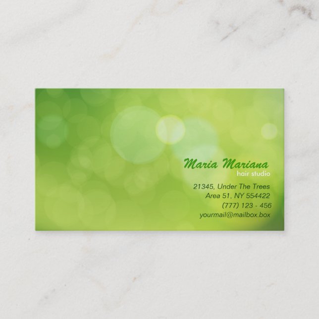 Abstract glitter business card (Front)