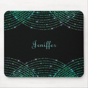 Abstract glitter dangle pattern Mousepad