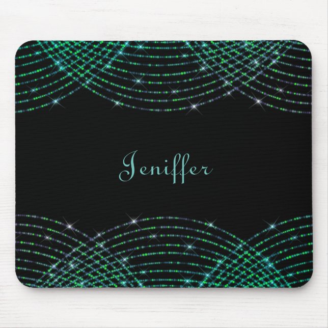 Abstract glitter dangle pattern Mousepad (Front)