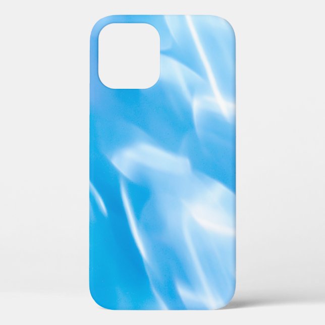 Abstract glitter lights on blue background. Round  Case-Mate iPhone Case (Back)
