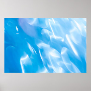 Abstract glitter lights on blue background. Round  Poster