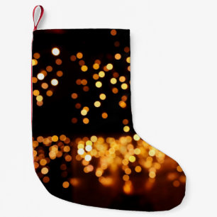 Abstract glitter lights small christmas stocking