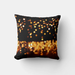 Abstract glitter lights throw pillow