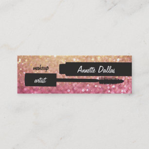 Abstract Glitter Makeup Artist Cards