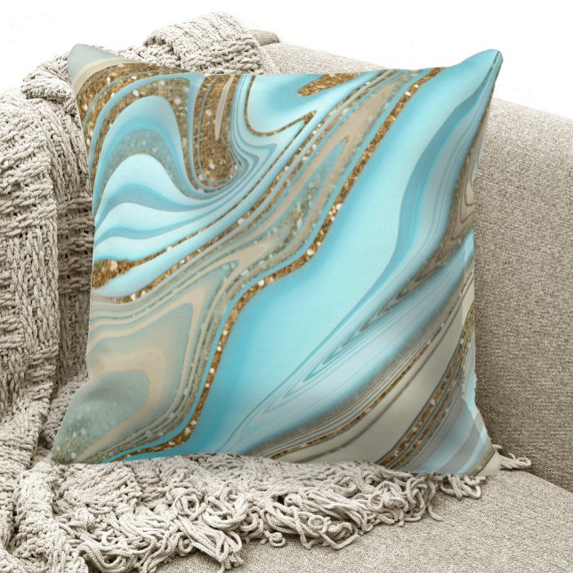 Abstract Glitter Strata ID903 Throw Pillow (Creator Uploaded)