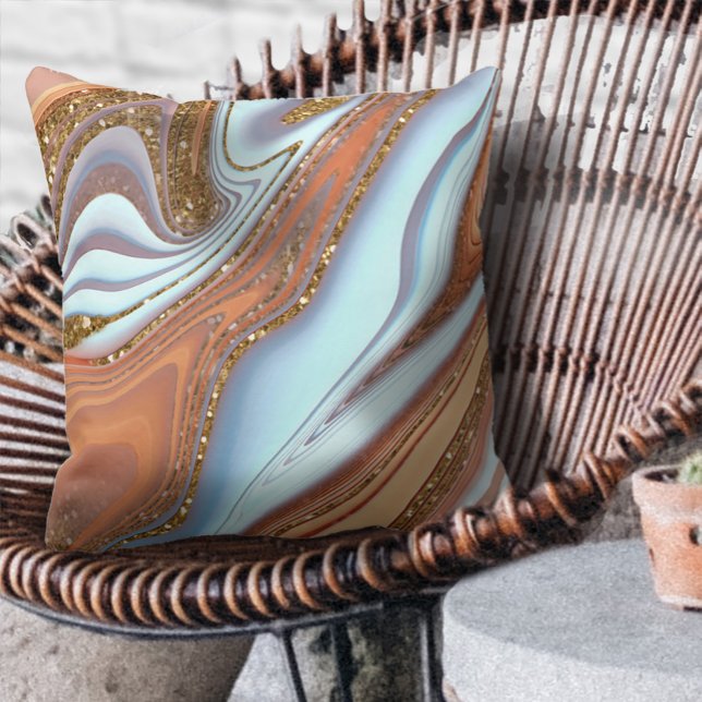 Abstract Glitter Strata Southwestern ID903 Throw Pillow (Creator Uploaded)