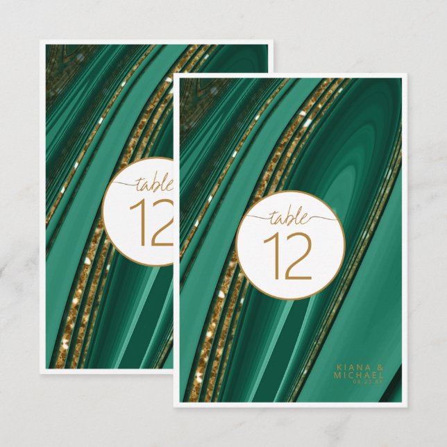 Abstract Glitter Strata Table Number Gr Wht ID903 (Front/Back)