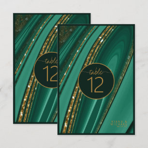 Abstract Glitter Strata Table Number Green ID903