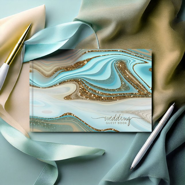 Abstract Glitter Strata Wedding ID903 Guest Book (Creator Uploaded)