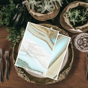 Abstract Glitter Strata Wedding Menu ID903