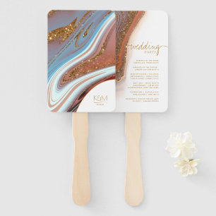 Abstract Glitter Strata Wedding Party SW ID903 Hand Fan