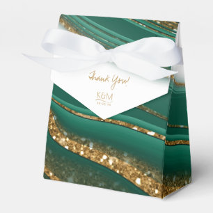 Abstract Glitter Strata Wedding Thank You Gr ID903 Favor Box