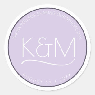 Abstract Glitter Strata Wedding Thank You Lc ID903 Classic Round Sticker