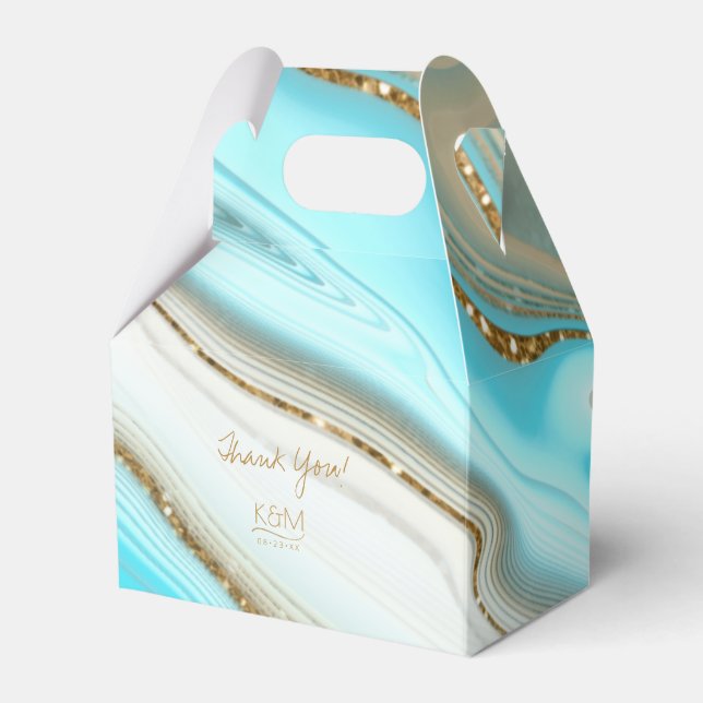 Abstract Glitter Strata Wedding Thanks V2 Tl ID903 Favor Box (Front Side)