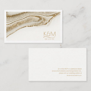 Abstract Glitter Strata Wedding Website Ivr ID903 Enclosure Card