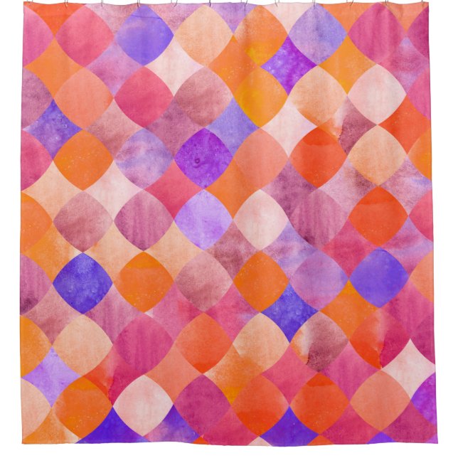 Abstract glitter watercolor geometric pattern (Front)