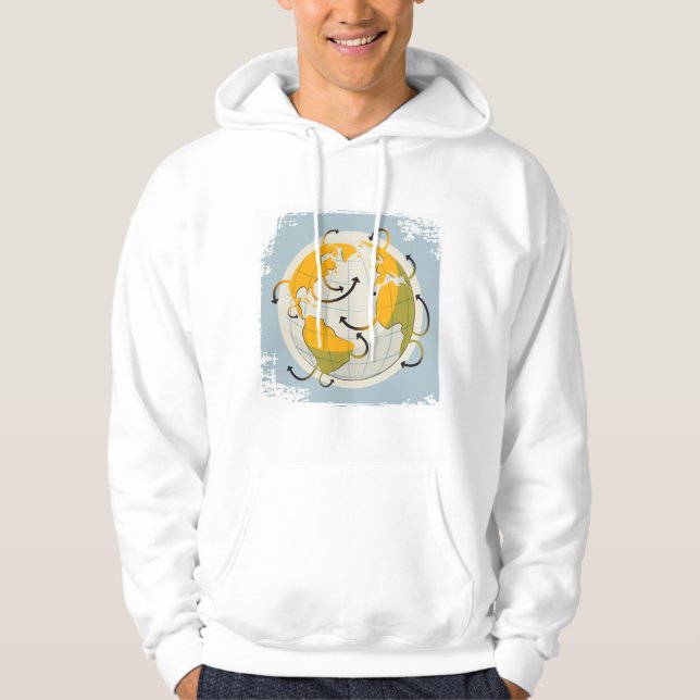 Abstract Globe Mens Hoodie (Front)
