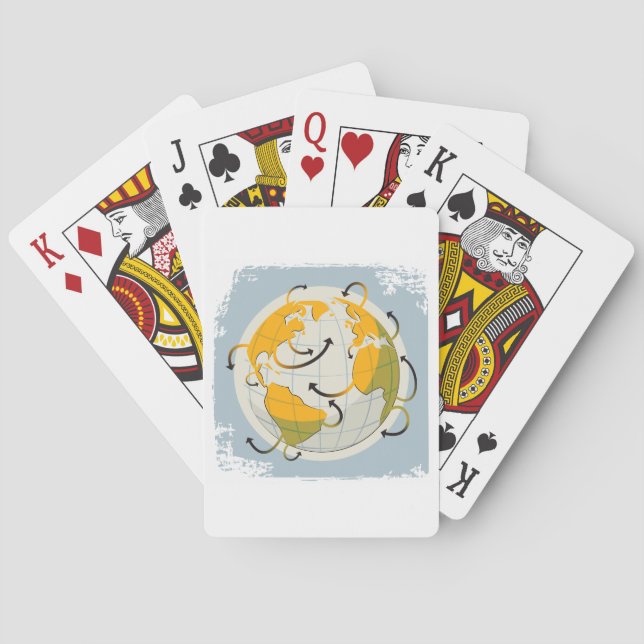 Abstract Globe Playing Cards (Back)