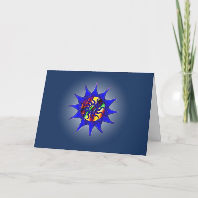 Abstract Glow Winter Solstice Card (Front)