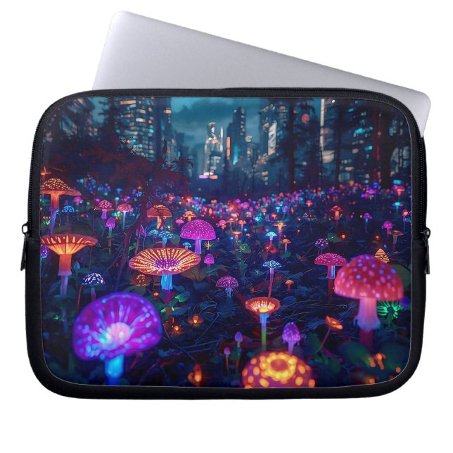 Abstract Glowfall Grove 10' Laptop Sleeve (Front)