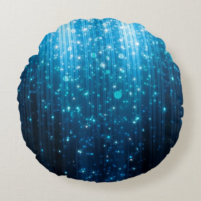 Abstract glowing background round pillow (Front)