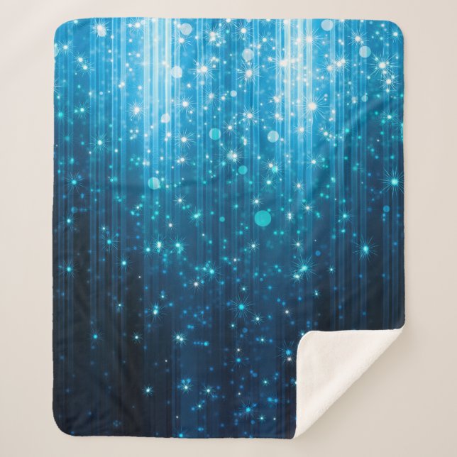 Abstract glowing background sherpa blanket (Front)
