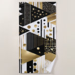 abstract gold and black triangles beach towel<br><div class="desc">abstract gold and black triangles beach towel</div>