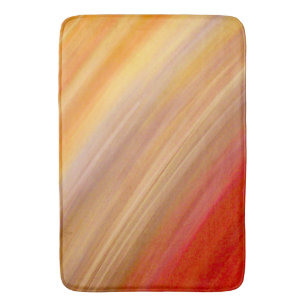 Abstract Gold and Red Streaks   Bath Mat