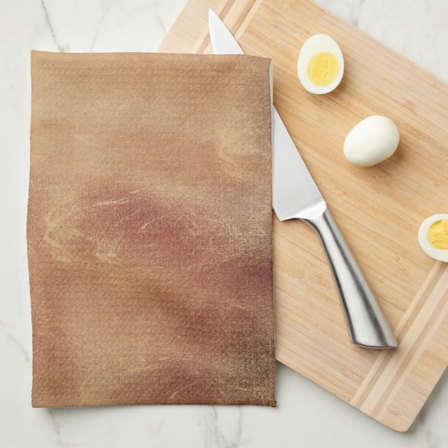 Abstract Gold And Rust Art Kitchen Towel (Quarter Fold)